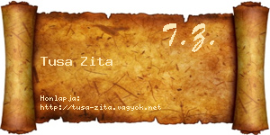 Tusa Zita névjegykártya