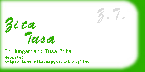 zita tusa business card